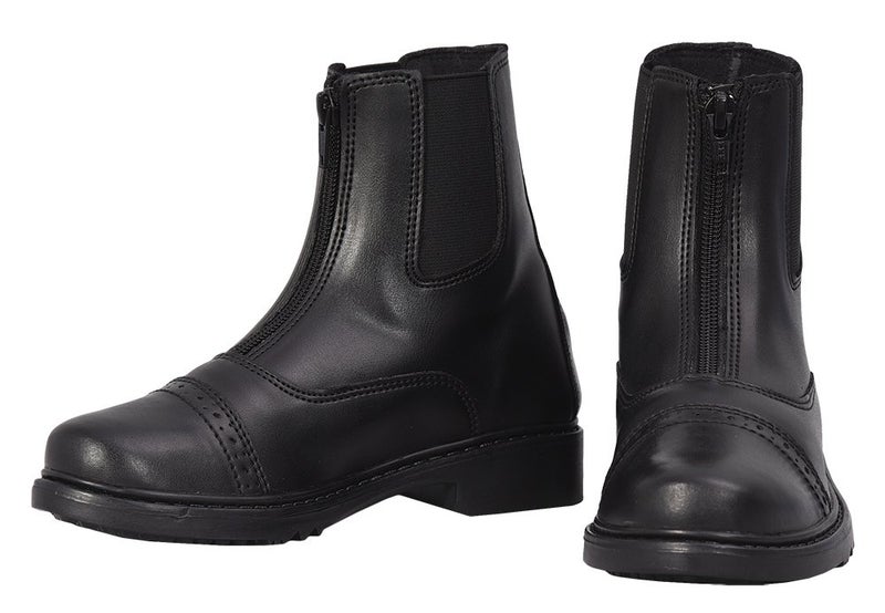 TuffRider Children's Starter Front Zip Paddock Boots, Black, 13 - Image 1